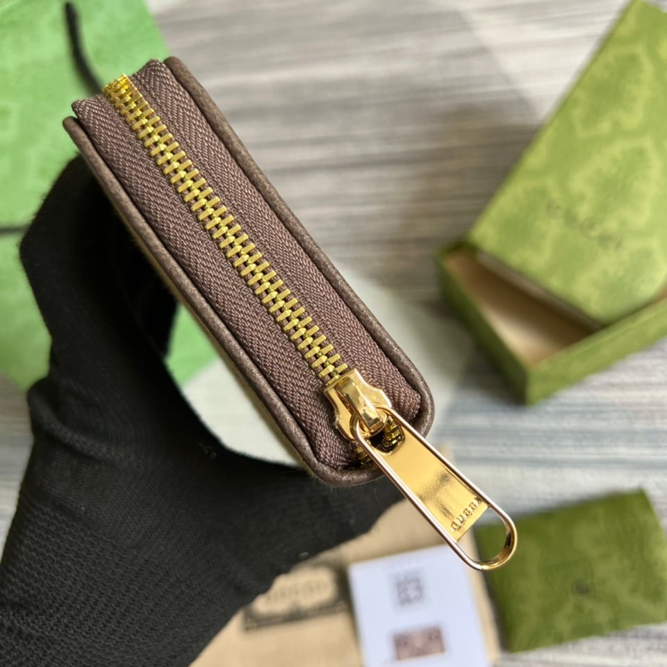 Gucci Diana Jumbo GG Zip Around Wallet With GG Signature Brown 7.5in/19cm For Men view 4