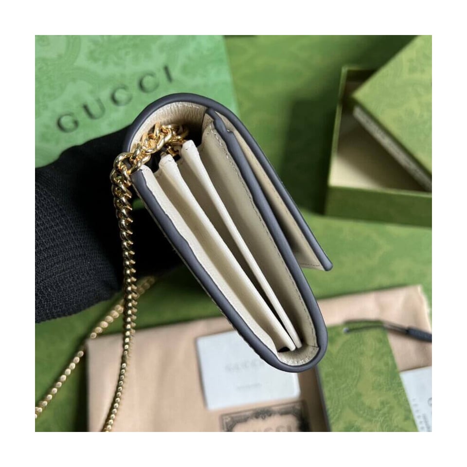 Gucci Jackie 1961 Chain Wallet White 19cm view 6
