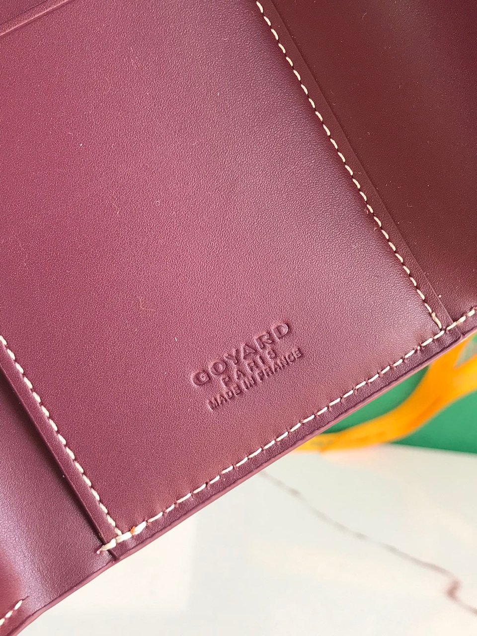 Goyard Saint-Gabriel Wallet 12 Cm Wine Red Calfskin And Goyardine Canvas 12cm view 4