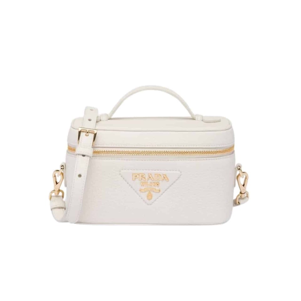 Prada Leather Mini Bag White 20Cm view 2