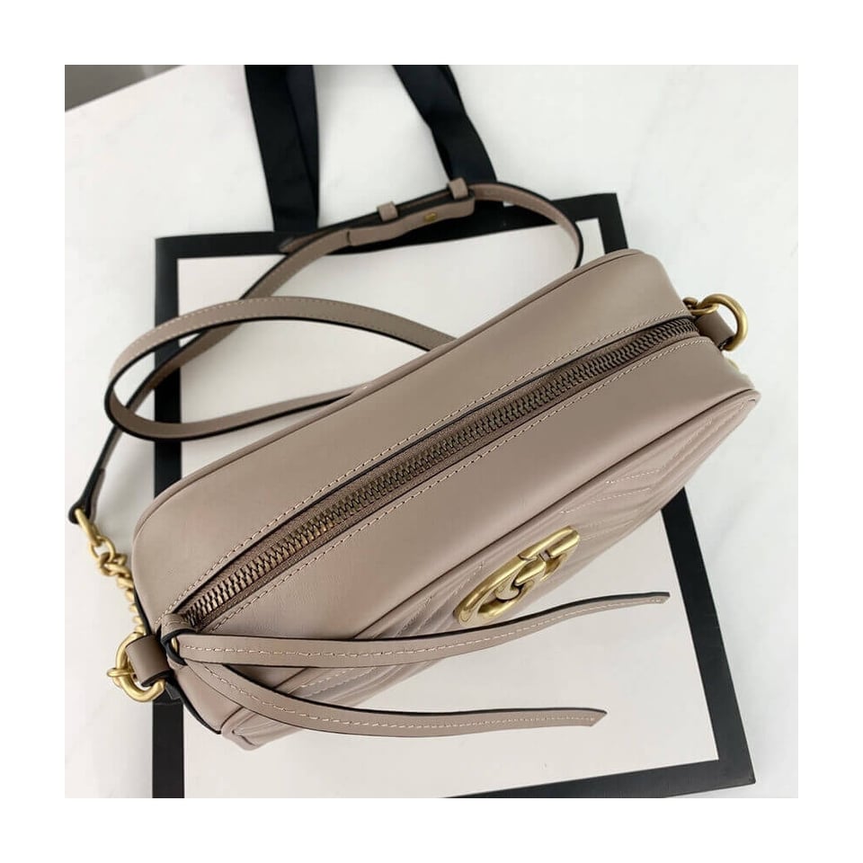 Gucci GG Marmont Small Shoulder Bag Dusty Pink view 10
