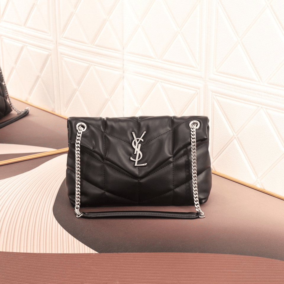 Saint Laurent Puffer Medium Chain Bag In Quilted view 4