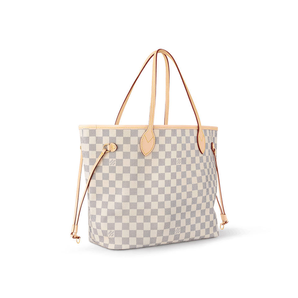 Louis Vuitton Neverfull MM Tote Bag Damier Azur Canvas Beige 31cm N40604 view 7