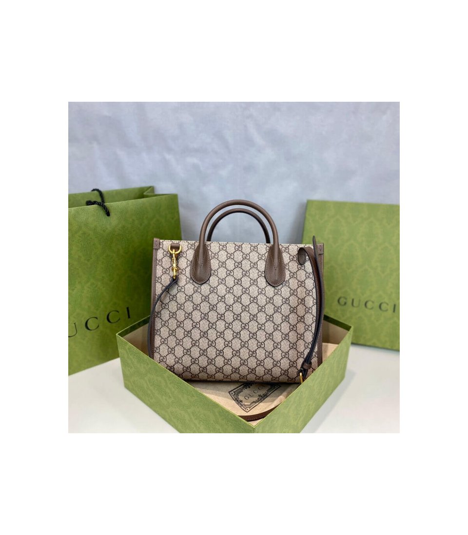 Gucci Beige GG Supreme Canvas Donald Duck Tote Bag 31cm view 6