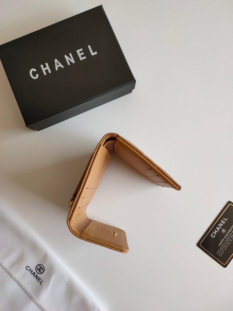 Chanel Square Purse 12 Amber Grained Calfskin Gold Icon view 7
