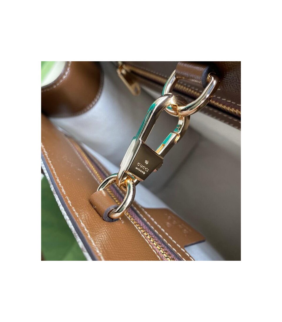 Gucci Tote Bag Small GG Supreme Marrone 31cm view 11