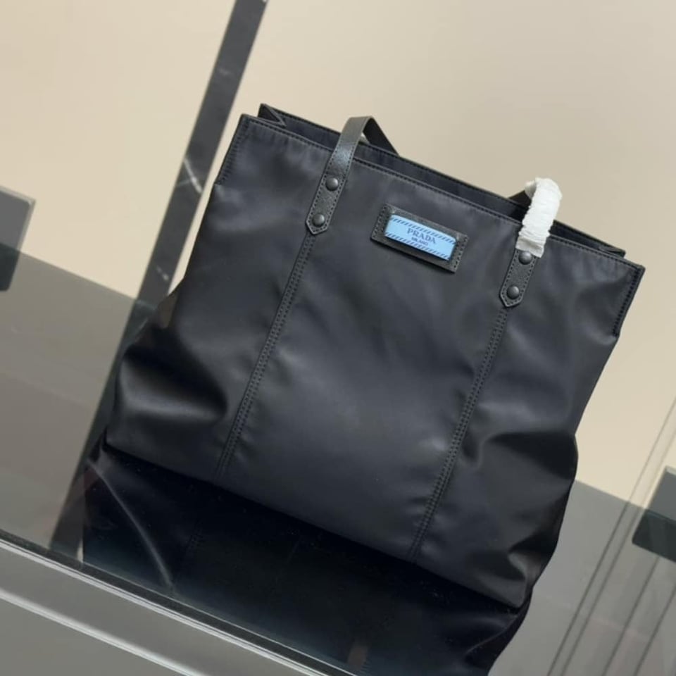 Prada Etiquette Tote Bag Black 38Cm view 3