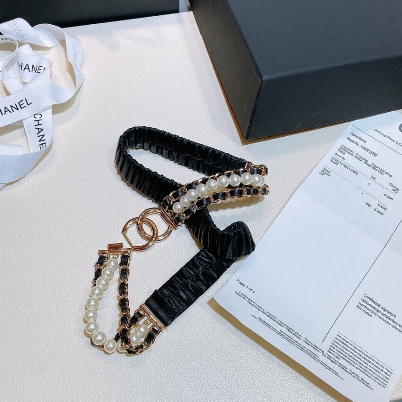 Chanel Lambskin &amp; Pearls Belt 34169 view 7