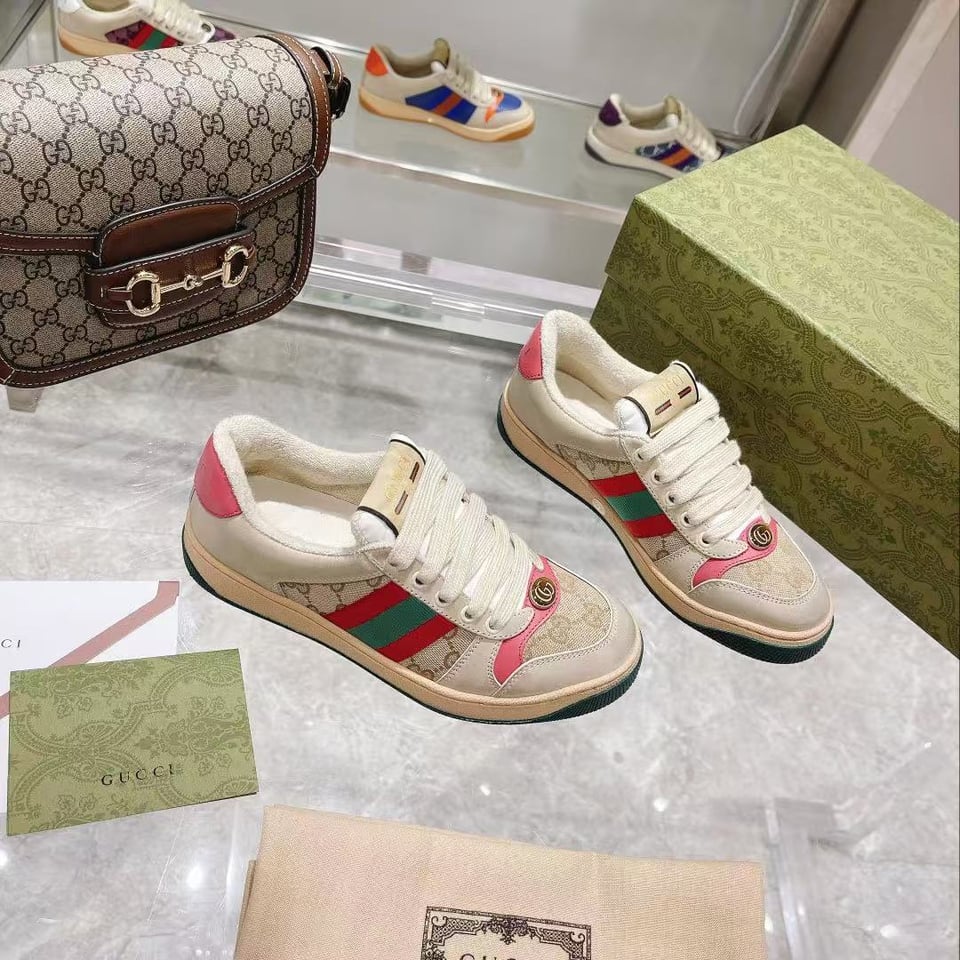 Gucci Gg Screener Distressed Gg Canvas Pink 546551 9Y920 9665 view 4