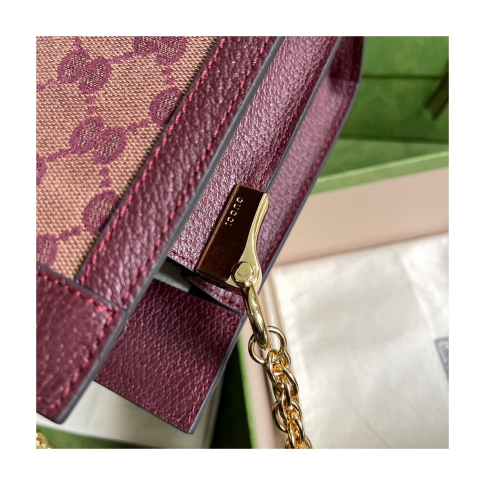 Gucci Ophidia GG Small Shoulder Bag 503877 in Burgundy view 8