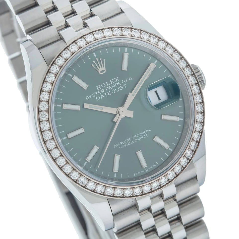 [Superclone] Rolex Datejust 36mm Mint Green Dial Jubilee 126284RBR view 4