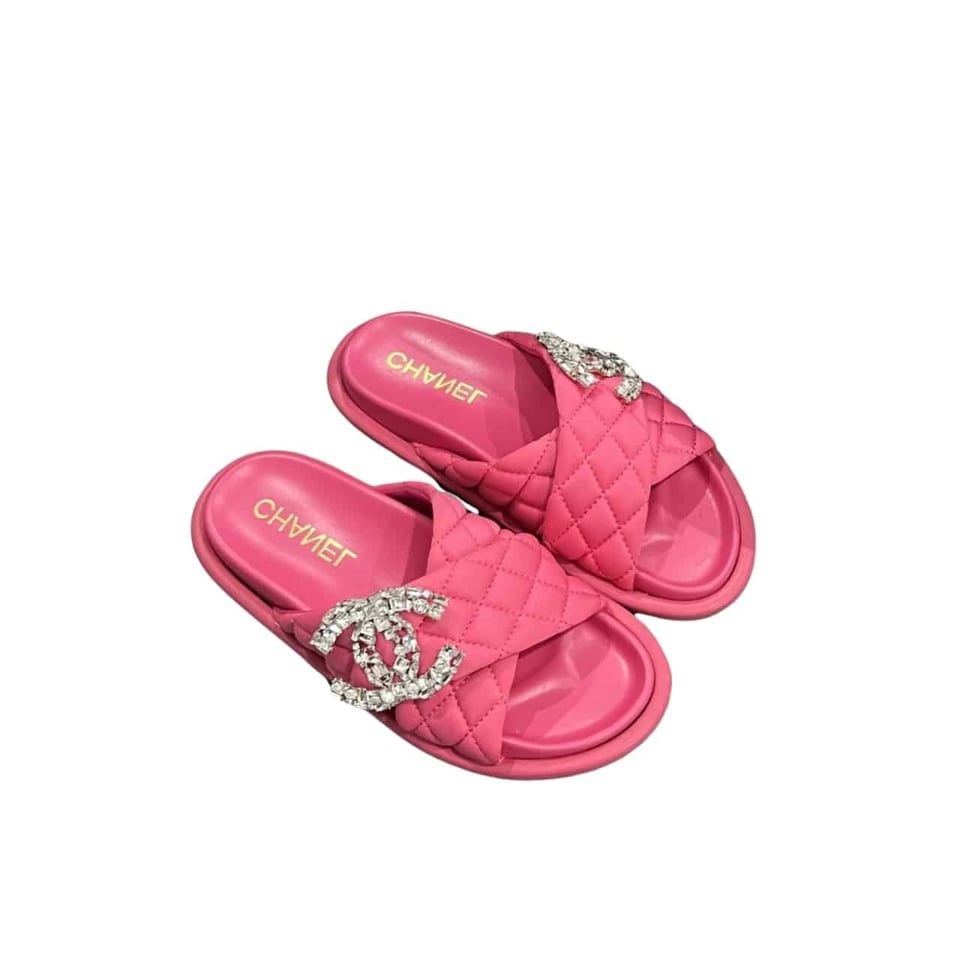 Chanel 95Rs Slides Pink view 2