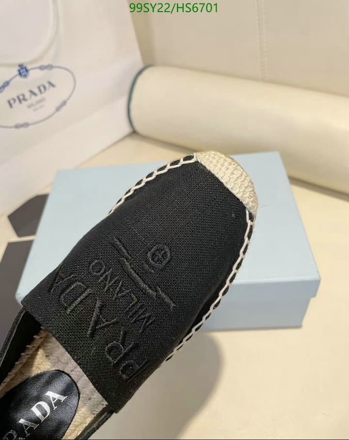 Prada Linen Espadrilles Black view 8