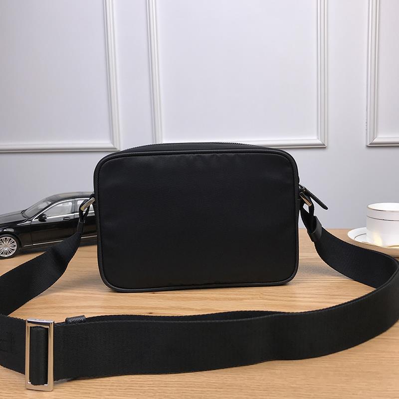 Prada Triangle Logo Re-Nylon And Saffiano Leather Black view 3