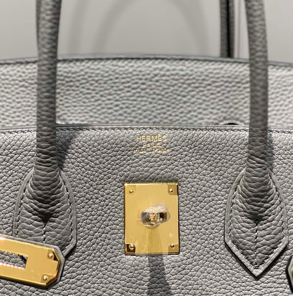 Hermes Birkin 35Cm Medium Grey Togo Leather Gold Hardware view 8