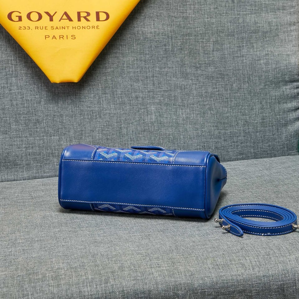 Goyard Saigon Souple Mini Bag Blue Canvas 20cm view 7