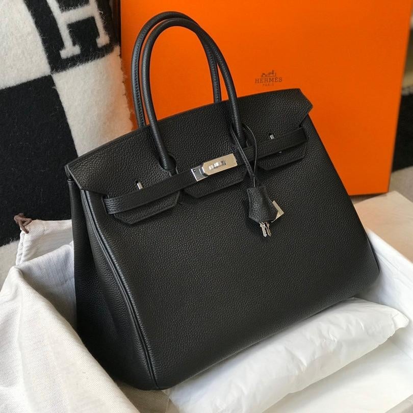Hermes Birkin 35Cm Bag Black Togo Silver Hardware view 2