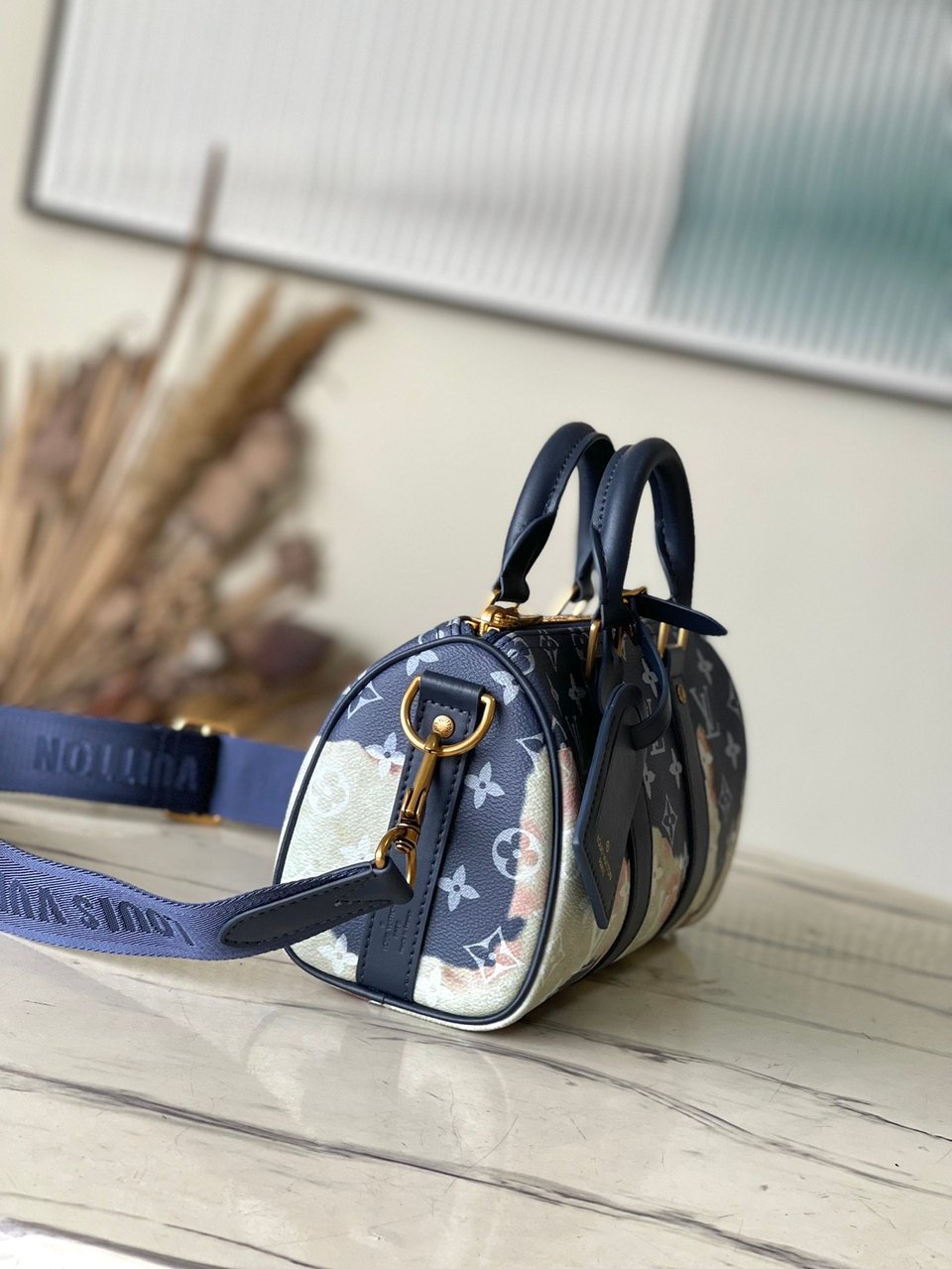 Louis Vuitton LV Keepall 25 Good Quality Blue 25cm M46804 view 5