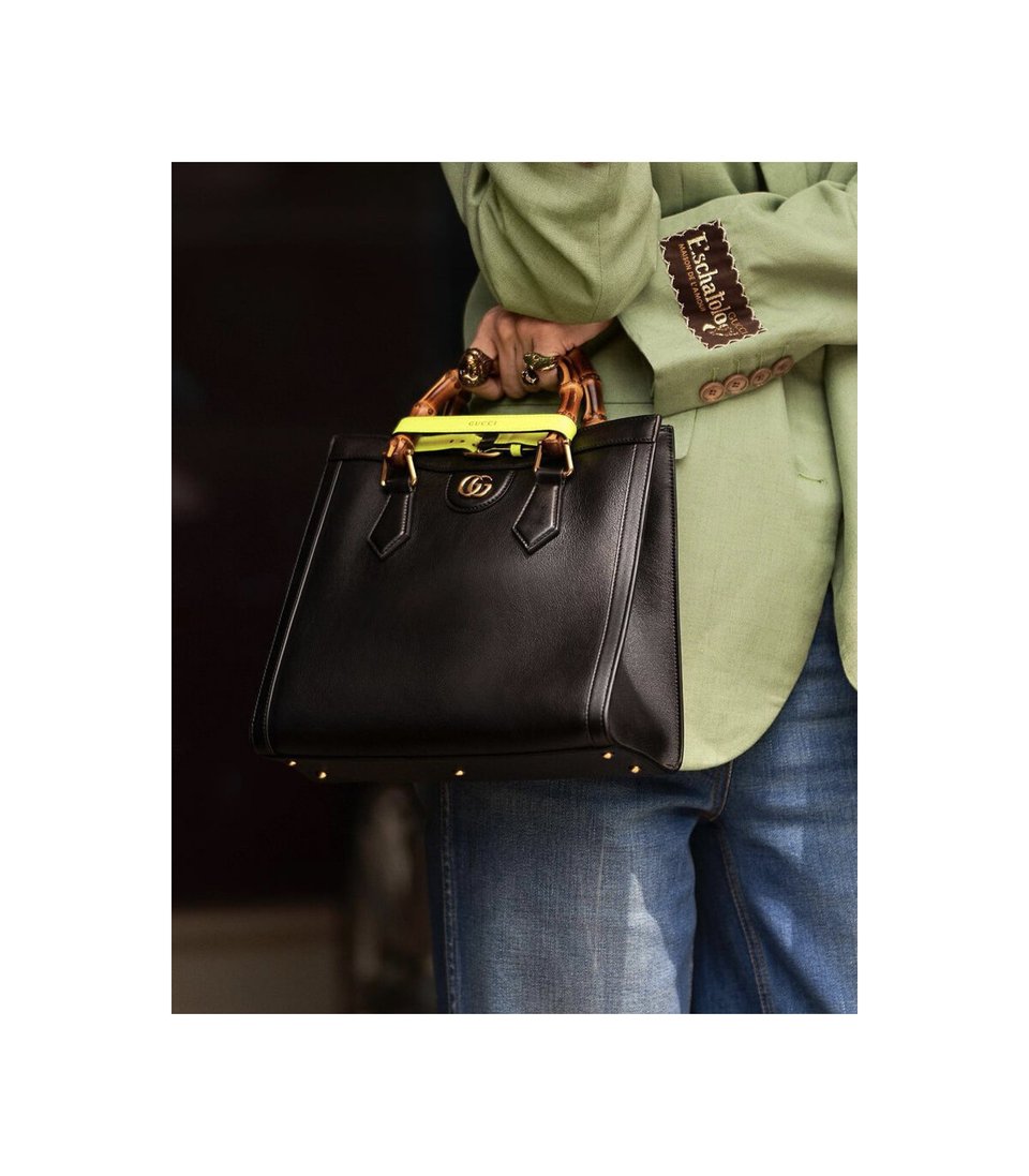Gucci Diana Small Tote Bag Black view 4