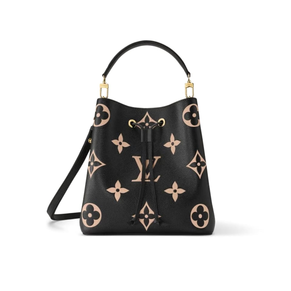 Louis Vuitton Néonoé Mm Bicolor Monogram Empreinte Leather – Women – Handbags Black 26cm/ 10.2in view 2