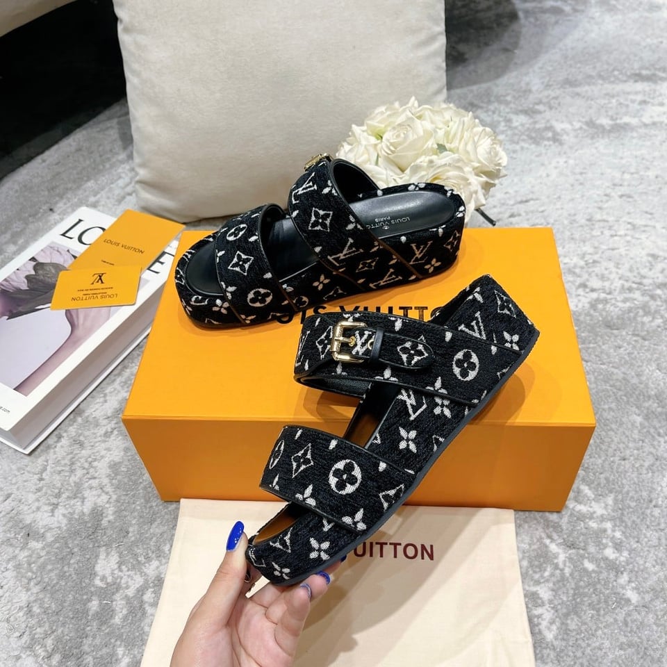 Louis Vuitton Mule Jumbo Flatform Black 1A94Uw view 9