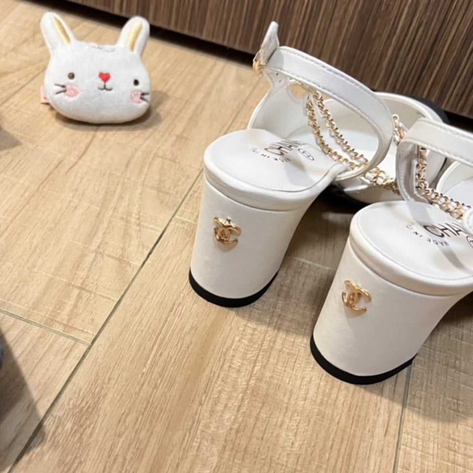 Chanel Slingbacks Goatskin &amp;Amp; Grosgrain White view 5