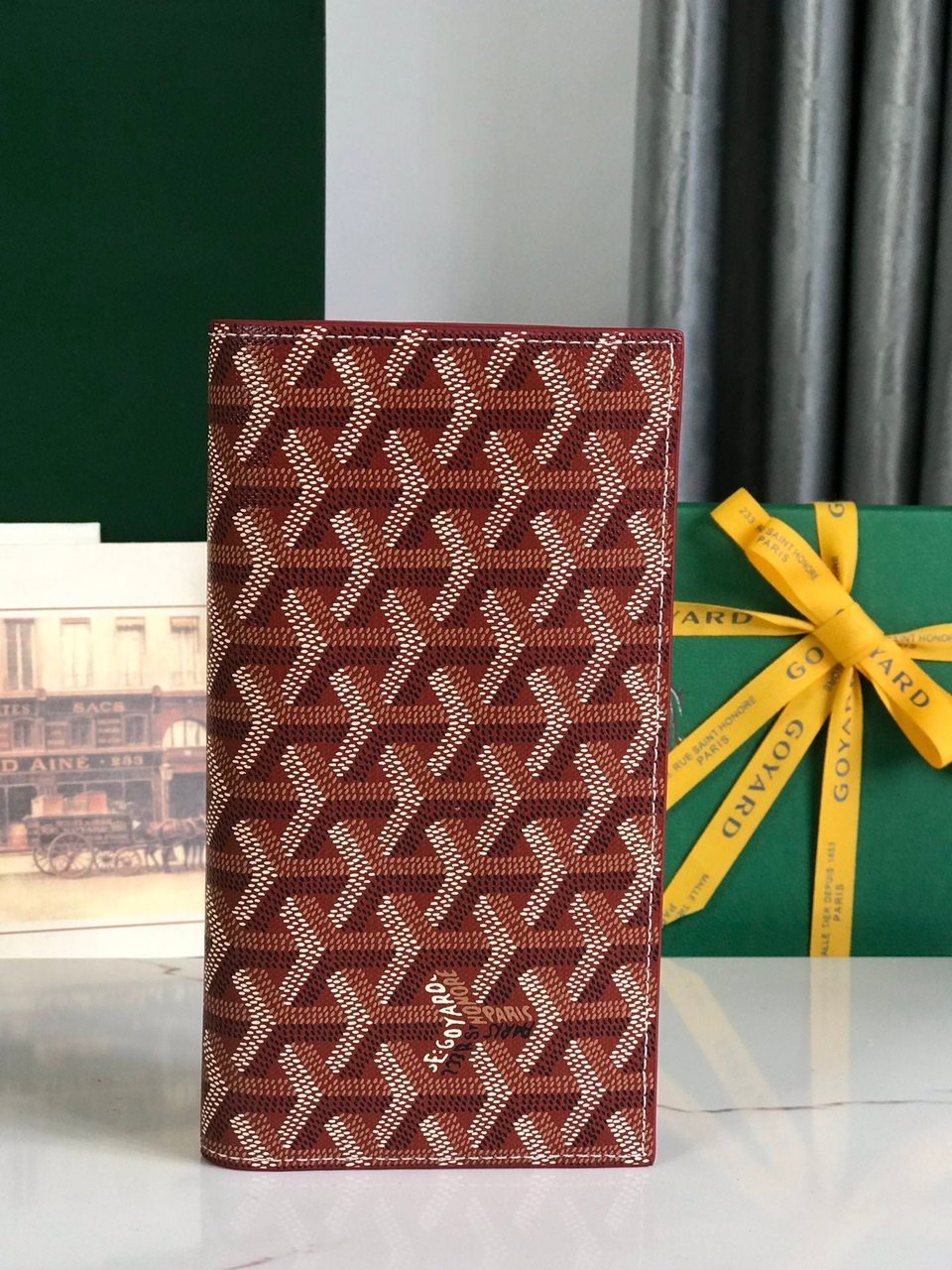 Goyard Richelieu Wallet 19 Cm Classic Red Goyardine Canvas view 8