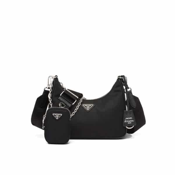 Prada Re Edition 2005 Re Nylon Bag Black 26Cm view 2