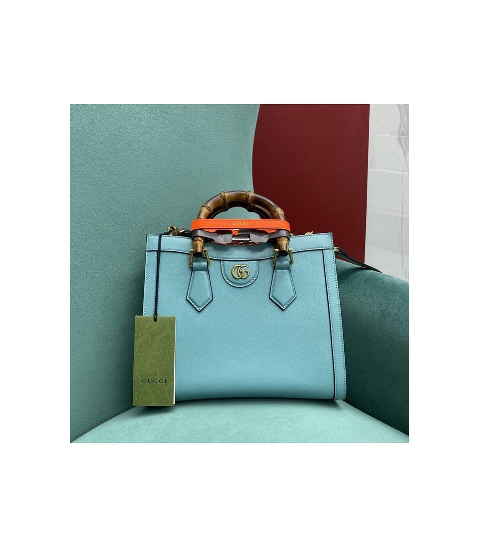 Gucci Diana Small Tote Bag Light Blue view 2