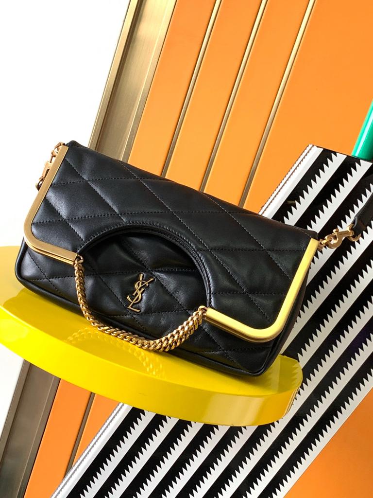 Saint Laurent The 87 Bag Quilted Black 25Cm view 3