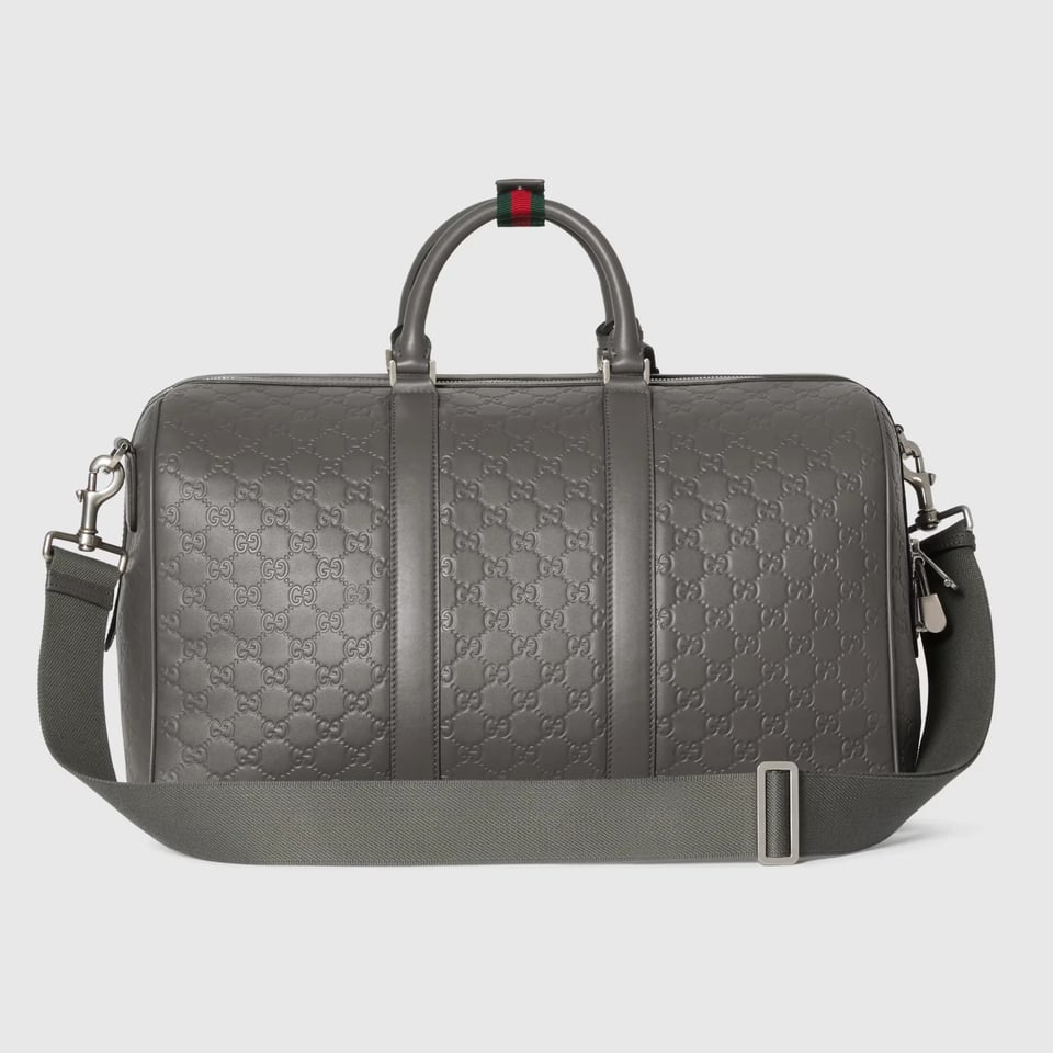 Gucci GG Emblem Medium Duffle Bag Grey 45cm/29in view 2