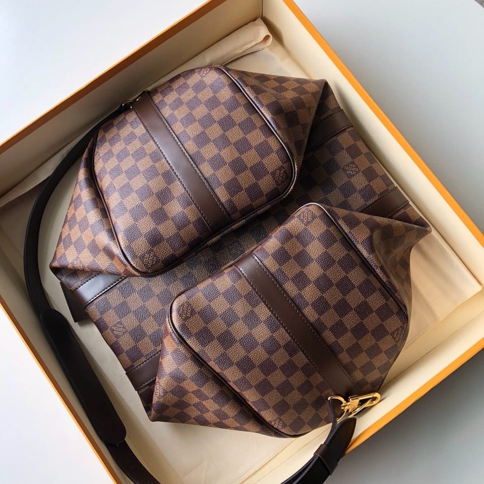 Louis Vuitton LV Keepall Bandoulière 45 Damier Ebene Canvas 45cm N41428 view 5