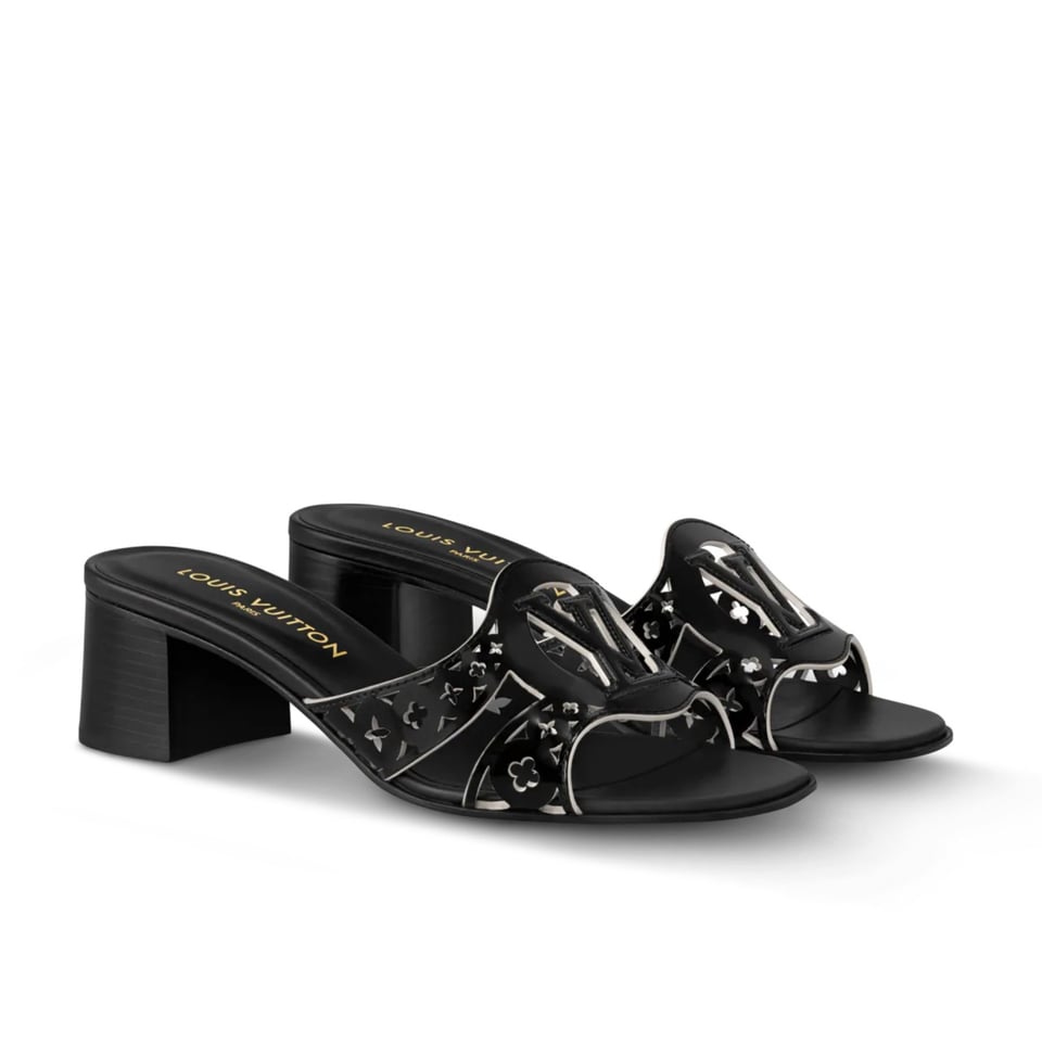 Louis Vuitton LV Isola Flat Mule Black 1AGYQN Women – 5.5cm Heel / 2.17in view 2