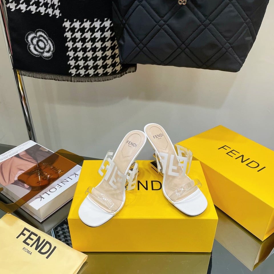 Fendi First Ff Transparent Plastic Handle White view 5