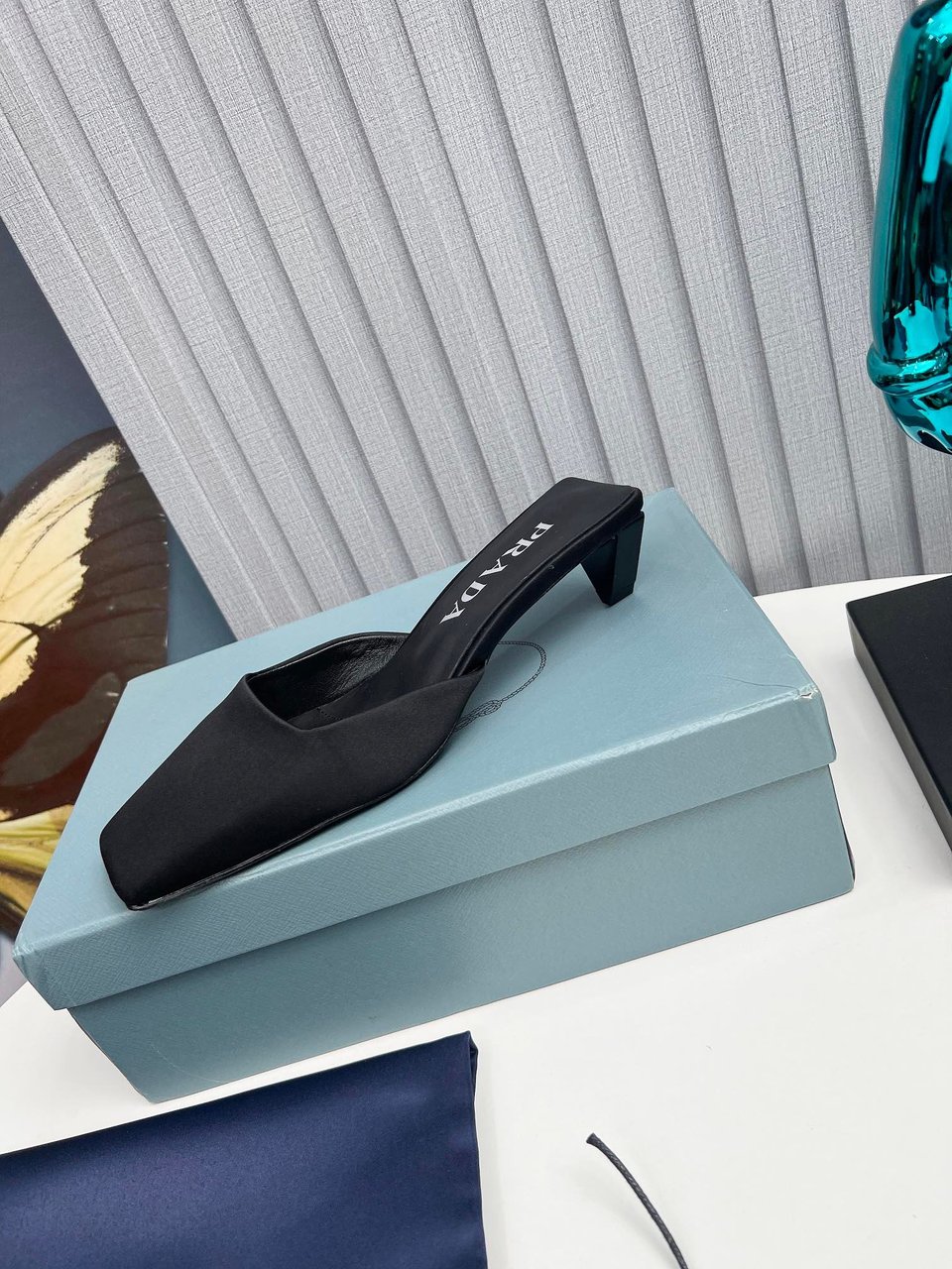 Prada Leather Mules Black view 5
