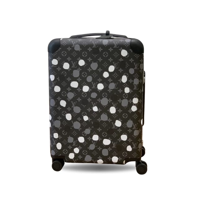 Louis Vuitton X Yayoi Kusama Horizon 55 Suitcase Grained Leather Black 55Cm
