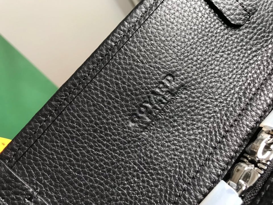 Goyard Hardy Pm Bag 40 Cm Black Goyardine Canvas And Taurillon Leather Trim view 9