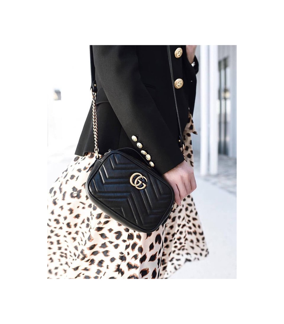 Gucci GG Marmont Matelasse Mini Bag Black view 3