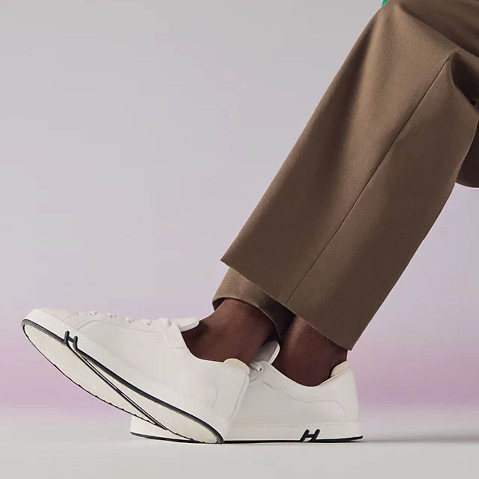 Hermes Kid Sneakers Blanc Color Goatskin H251929ZH90390 view 2
