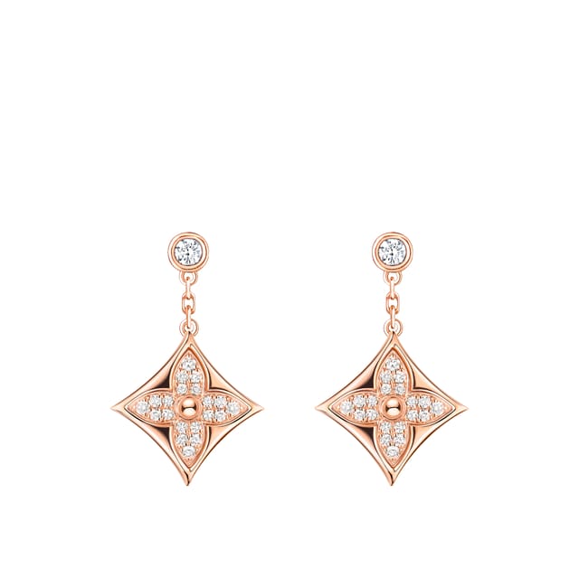 Louis Vuitton Color Blossom Star Earrings Pink Gold Q96809