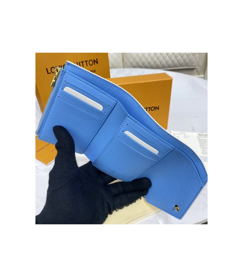 Louis Vuitton Victorine Wallet Blue view 10