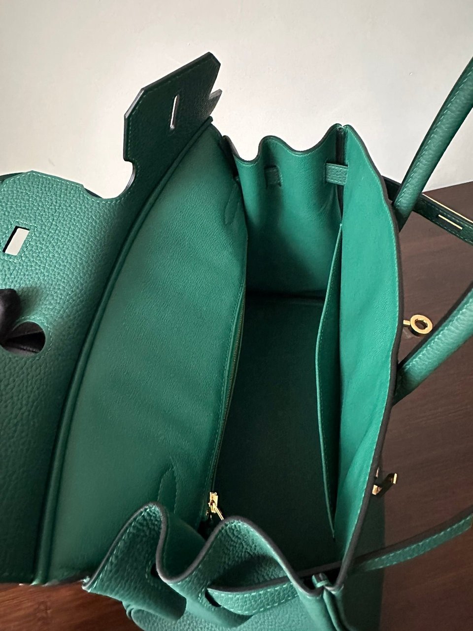Hermes Birkin 30Cm Malachite Togo Leather Gold Hardware view 7