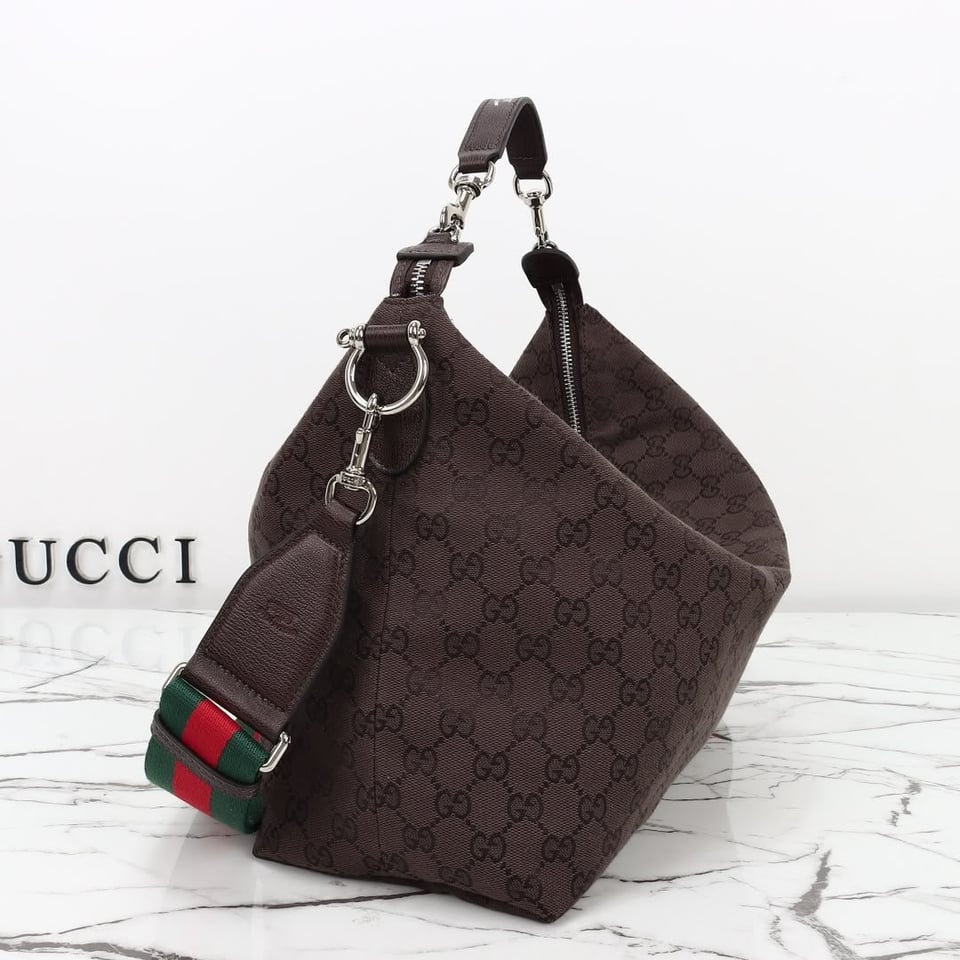 Gucci Brera Medium Crossbody Bag 33cm/13in Brown 866938 view 9