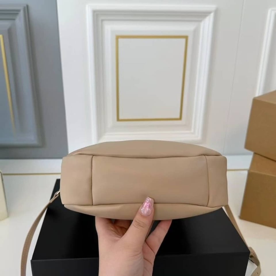 Prada Soft Padded Nappa Leather Bag Beige 21Cm view 10