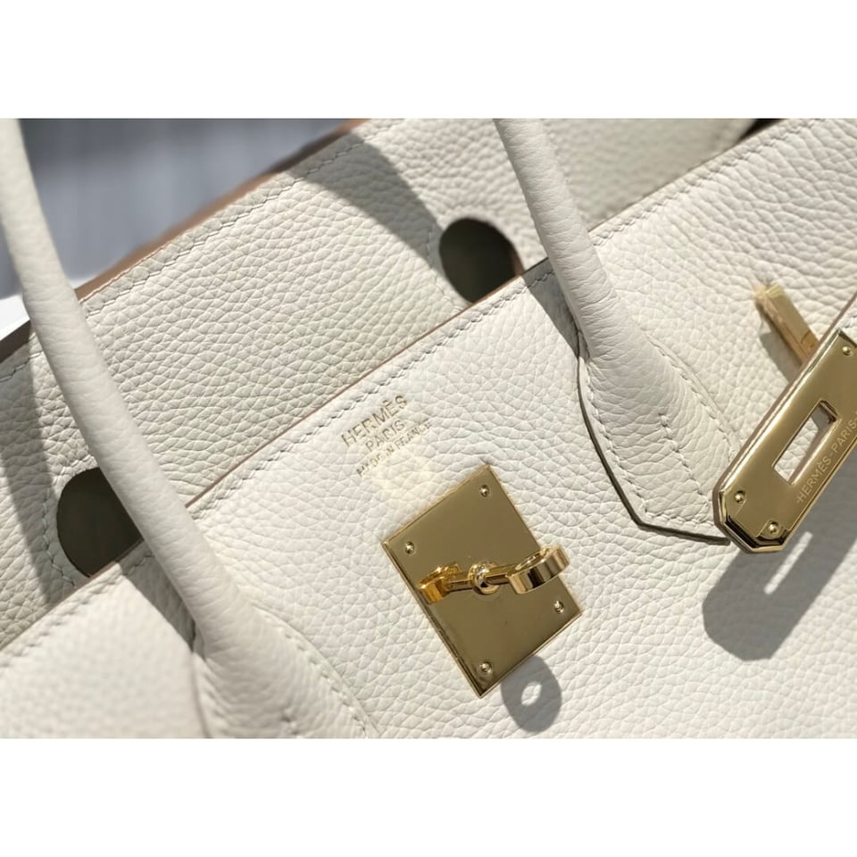 Hermès Birkin 30 White Togo Leather with Gold Hardware 30cm view 8