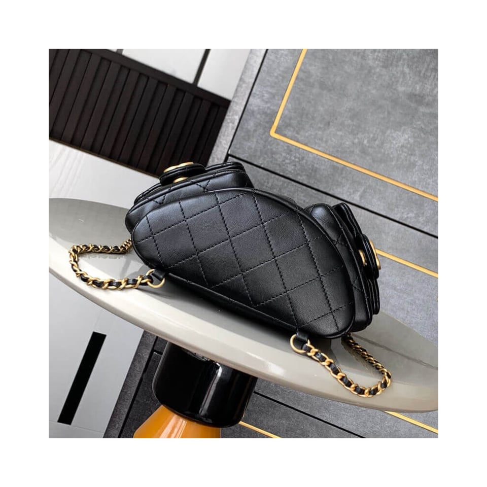 Chanel Lambskin Backpack Black view 8