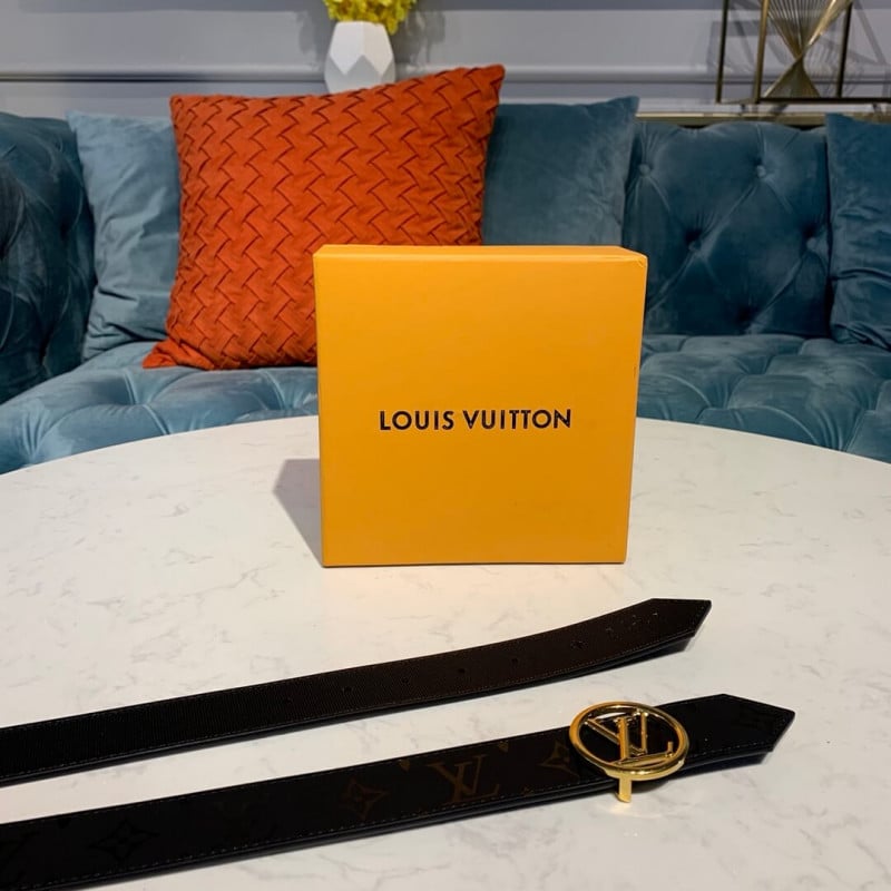 Louis Vuitton LV Circle 30mm Reversible Belt M0139W Gold view 10