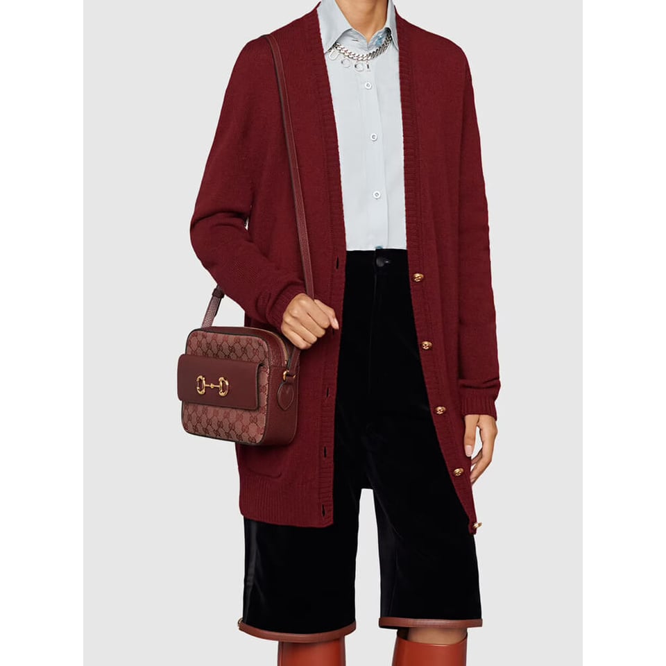 Gucci Horsebit 1955 Small Bag in Burgundy view 3
