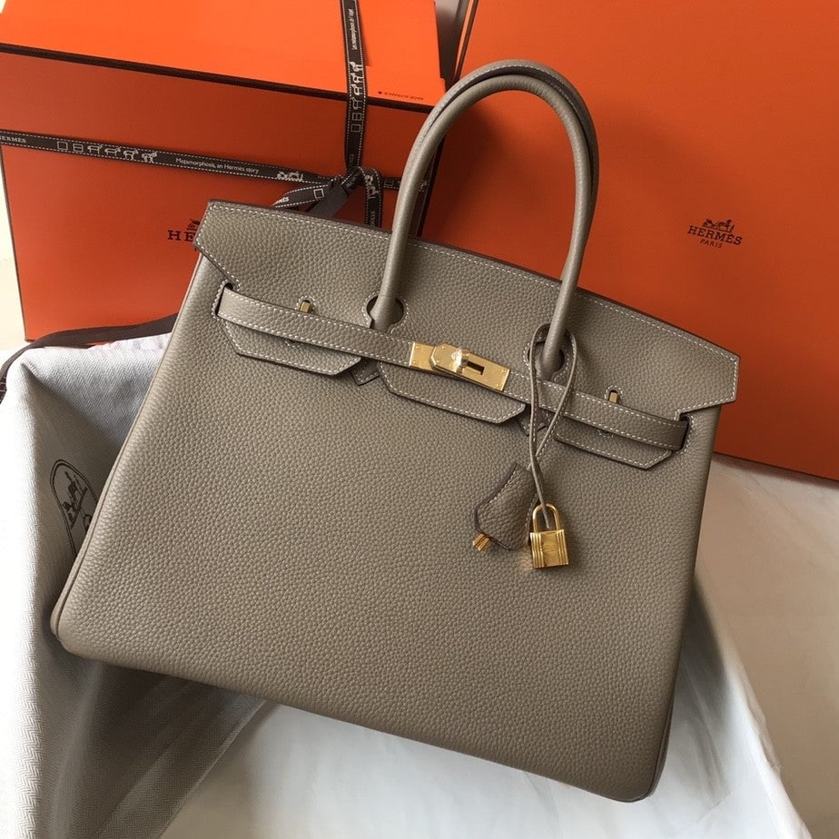Hermes Birkin 35Cm Brown Togo Leather Gold Hardware view 2