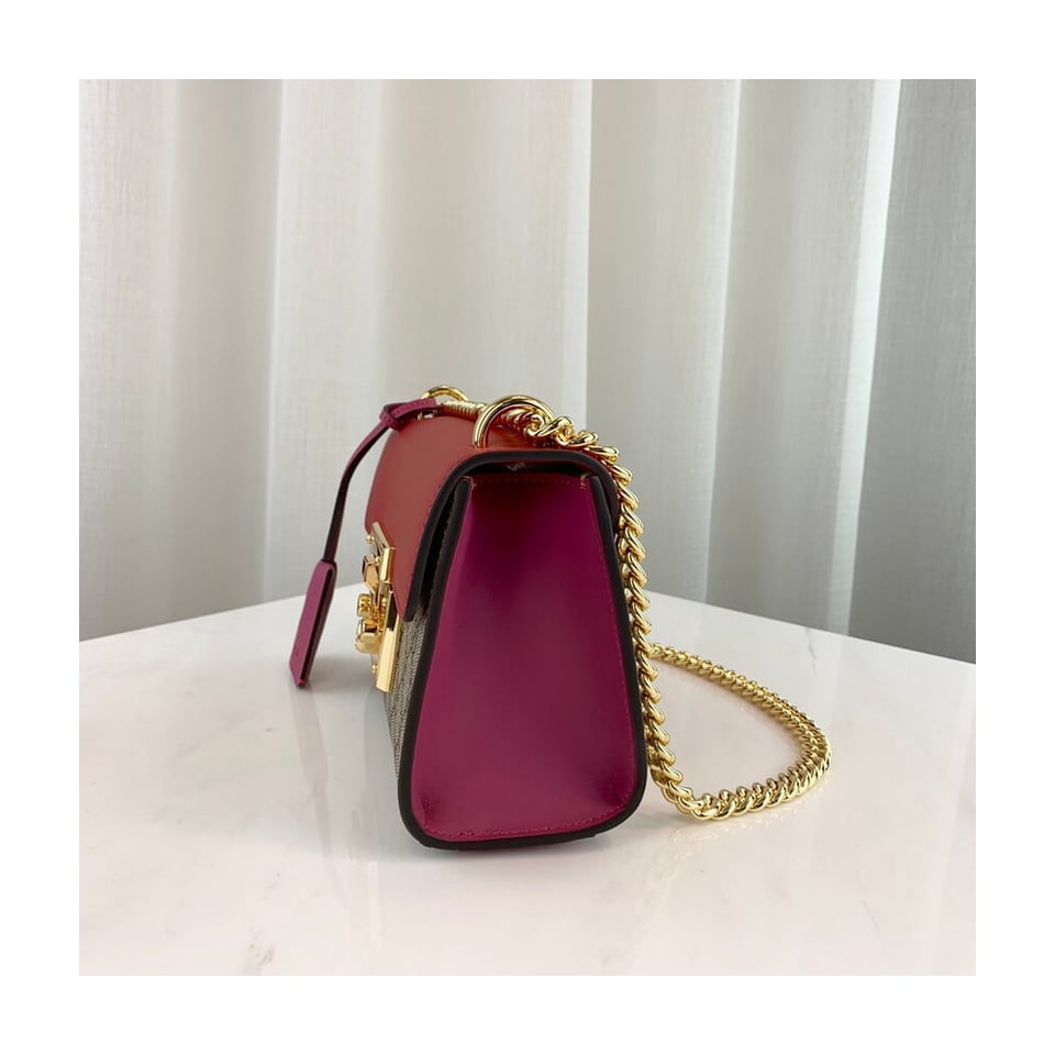 Gucci Padlock Small GG Shoulder Bag Red view 8